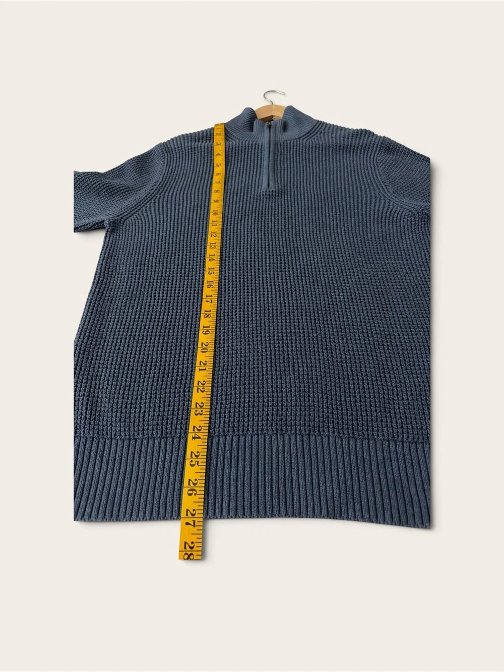 J. Crew Navy Half-Zip Textured Knit Sweater